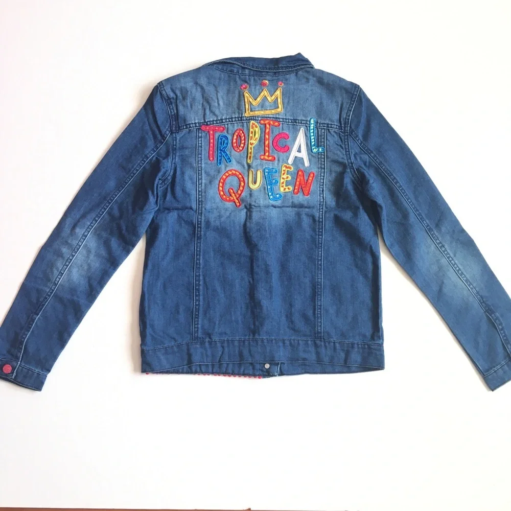 Desigual Girls Chaq Puqui Denim Jacket Size 13/14